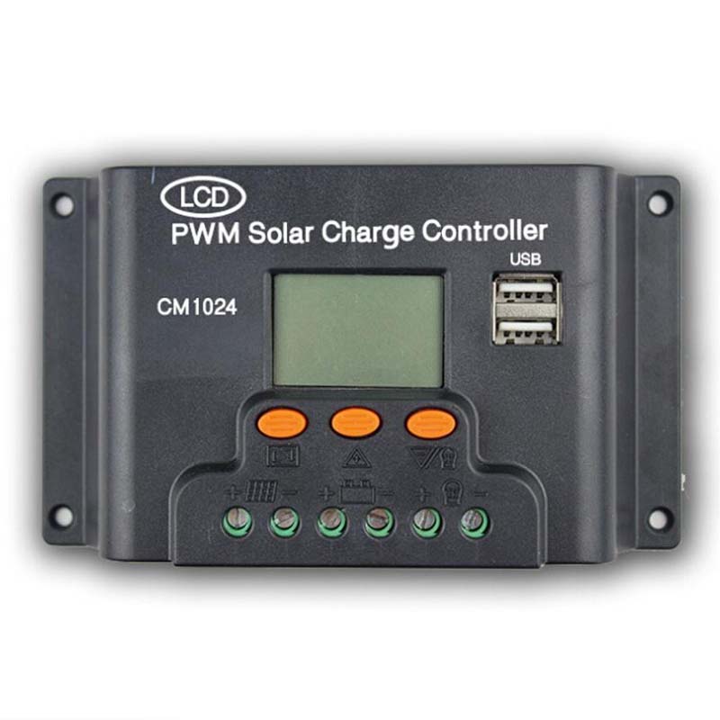 CM1024Z LCD Dual USB Controler de încărcare solară 10A 20A 12V/24V Auto solar Regulator de regulator de încărcare Baterie PWM