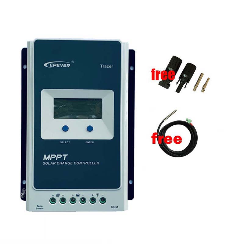 EPEVER MPPT Controler de încărcare solară 12V 24V 10A 20A 30A 40A Acid acid litiu Baterie solară Display LCD Max 100V