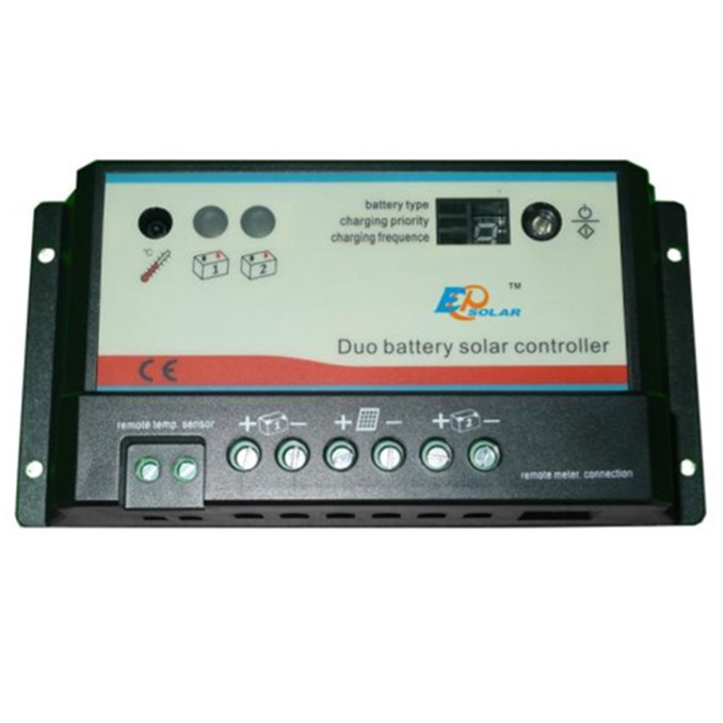 EPEVER DUAL Baterie solară Controler de încărcare solară 10A20A Duo-baterie Regulator cu metru LCD la distanță MT-1 EPIPDB-COMAR